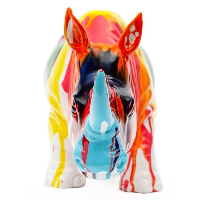 Serie ANIMALES M | Rinoceronte multicolor