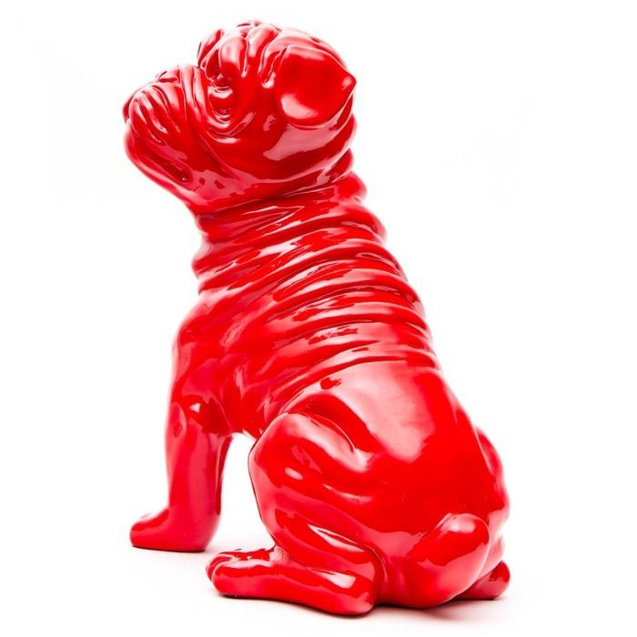 Serie ANIMALES XS | SKADI Bulldog rojo sentado