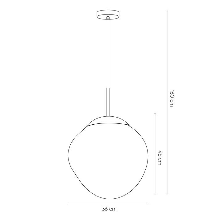 DOTENT | Lámpara colgante cromo (Ø 36 x H 160)