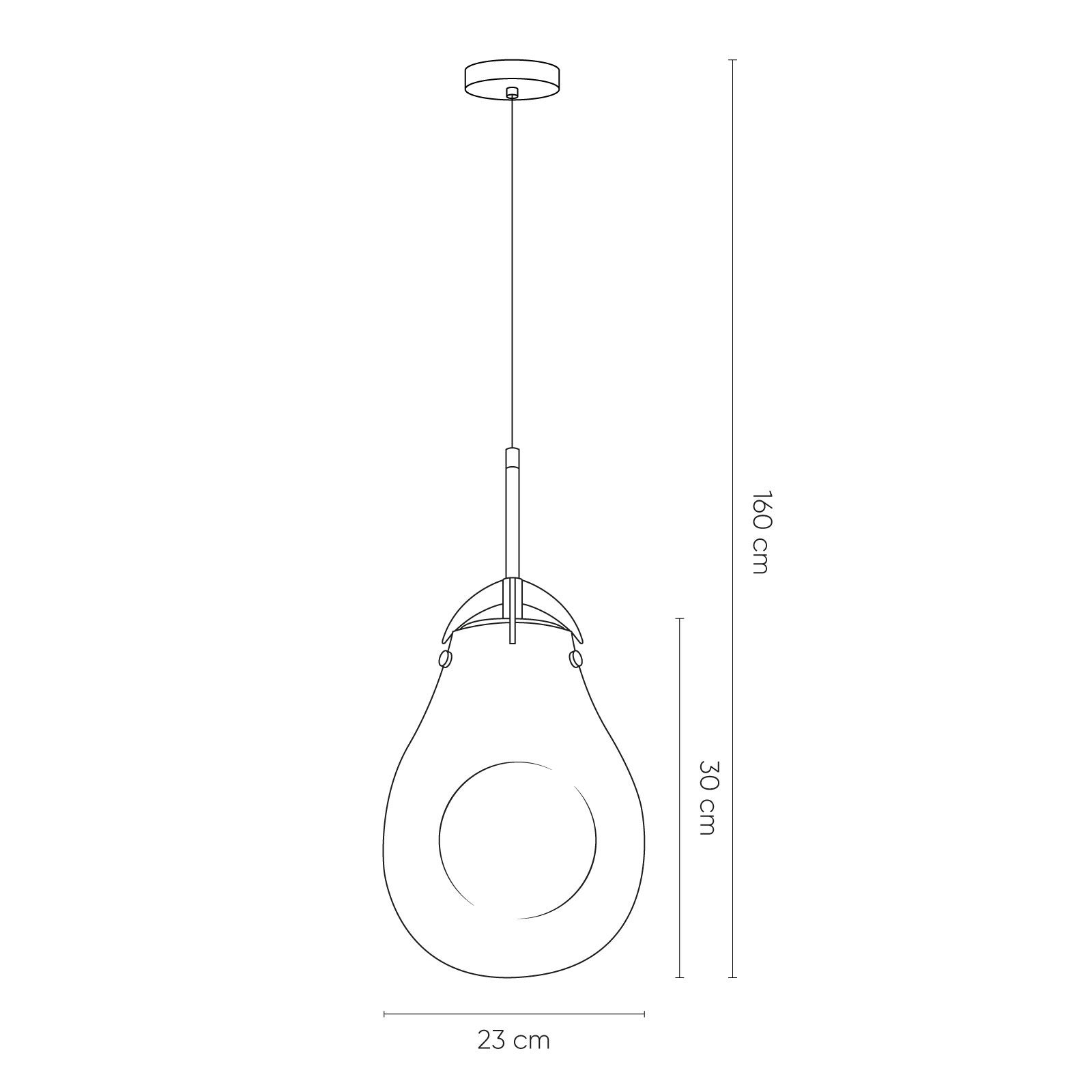 PANIST | Lámpara colgante smoky (Ø 23 x H 160)