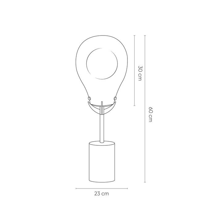 PANIST | Lámpara de mesa clear (Ø 23 x H 60)