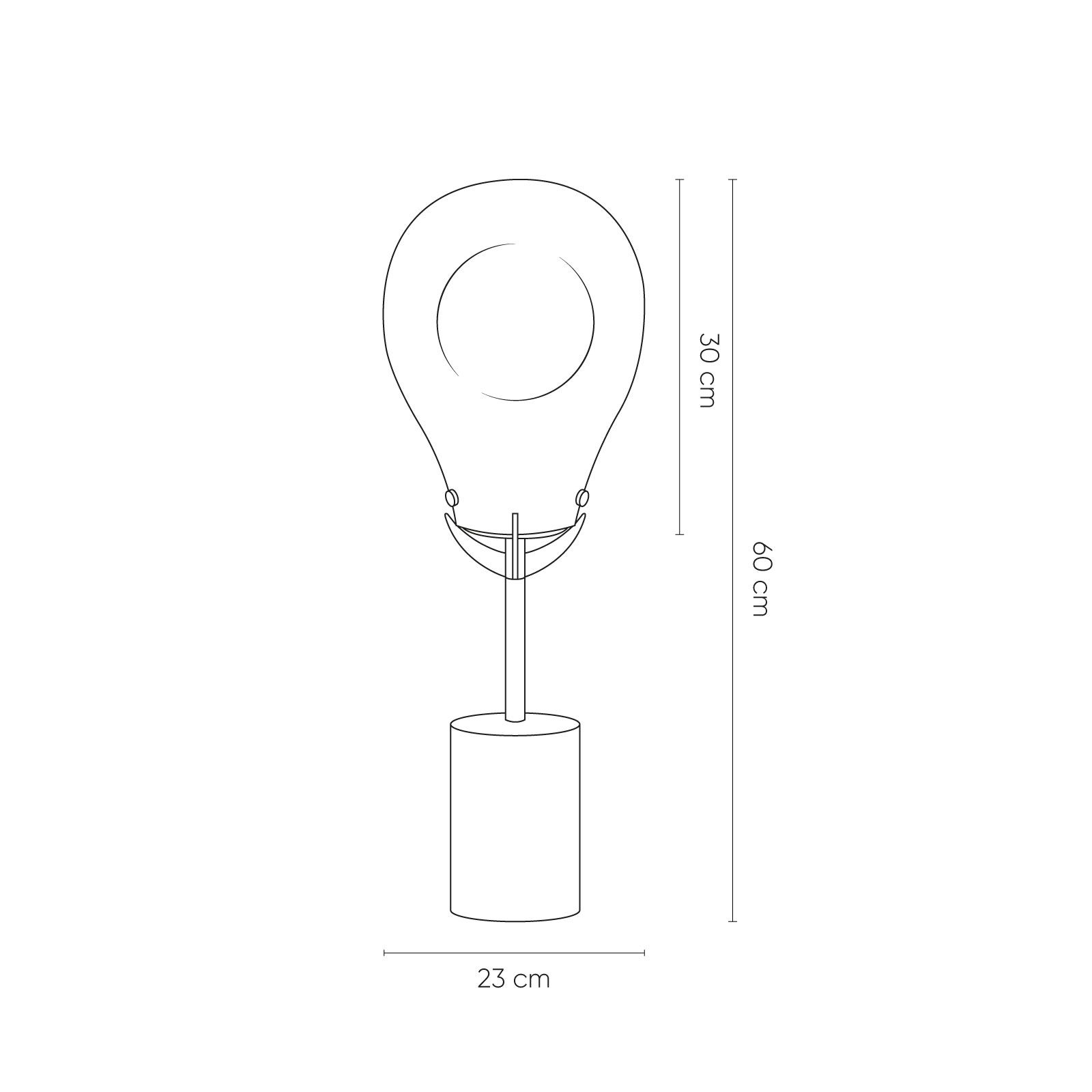PANIST | Lámpara de mesa smoky (Ø 23 x H 60)
