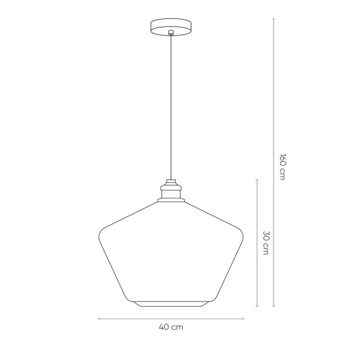 EXTIPE | Lámpara colgante ámbar (Ø 40 x H 160)