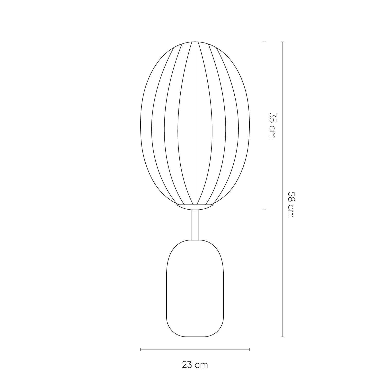 MANICT | Lámpara de mesa smoky (Ø 23 x H 58) 