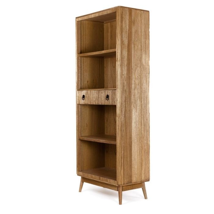 LESSIME | Librería de madera paulownia (75 x 40 x 189)