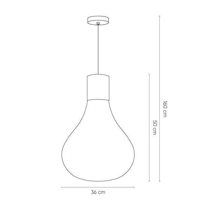 TRIZ Smoky | Lámpara colgante cristal Ø 40 