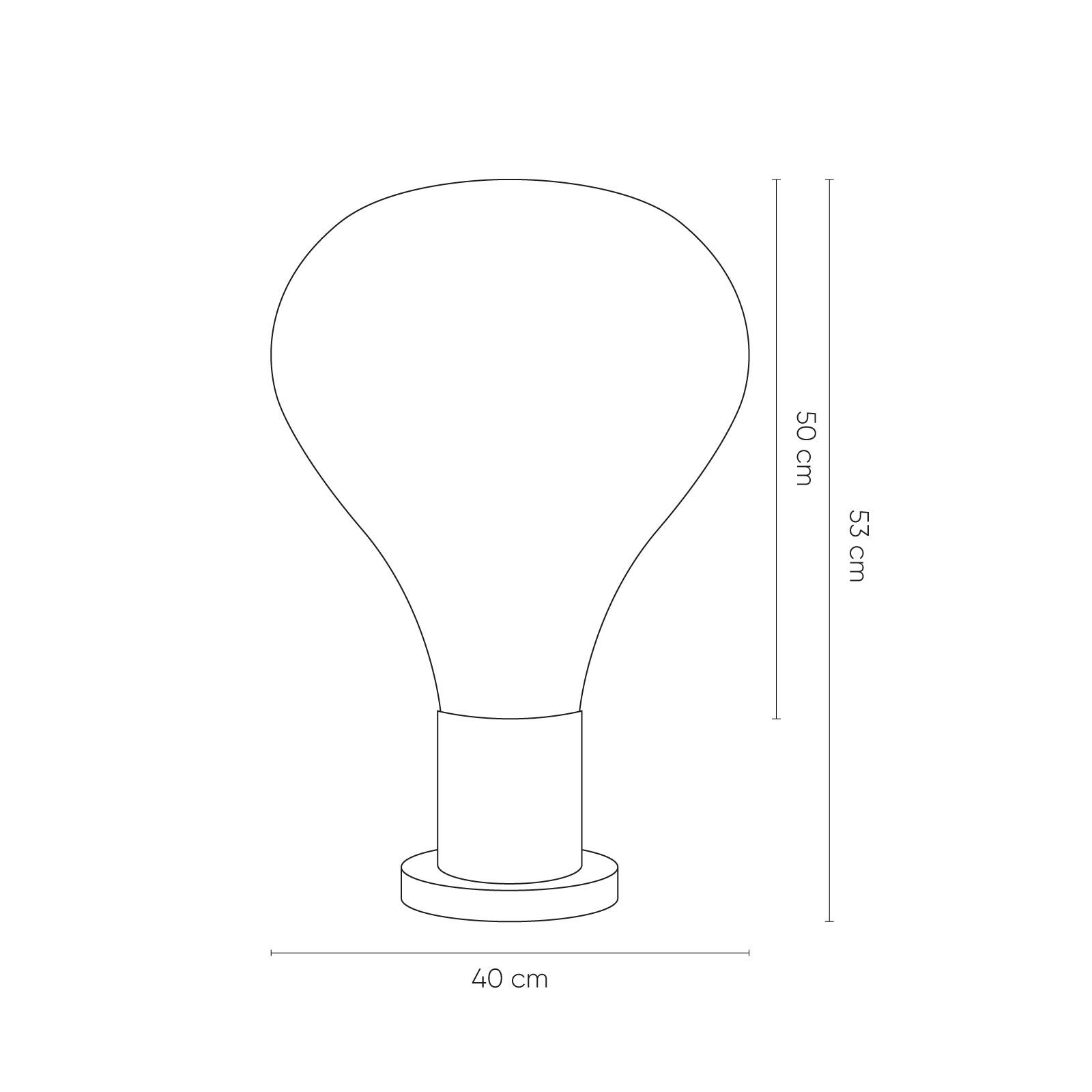 TRIZ Ámbar | Lámpara de mesa cristal (Ø 40 x H 53)