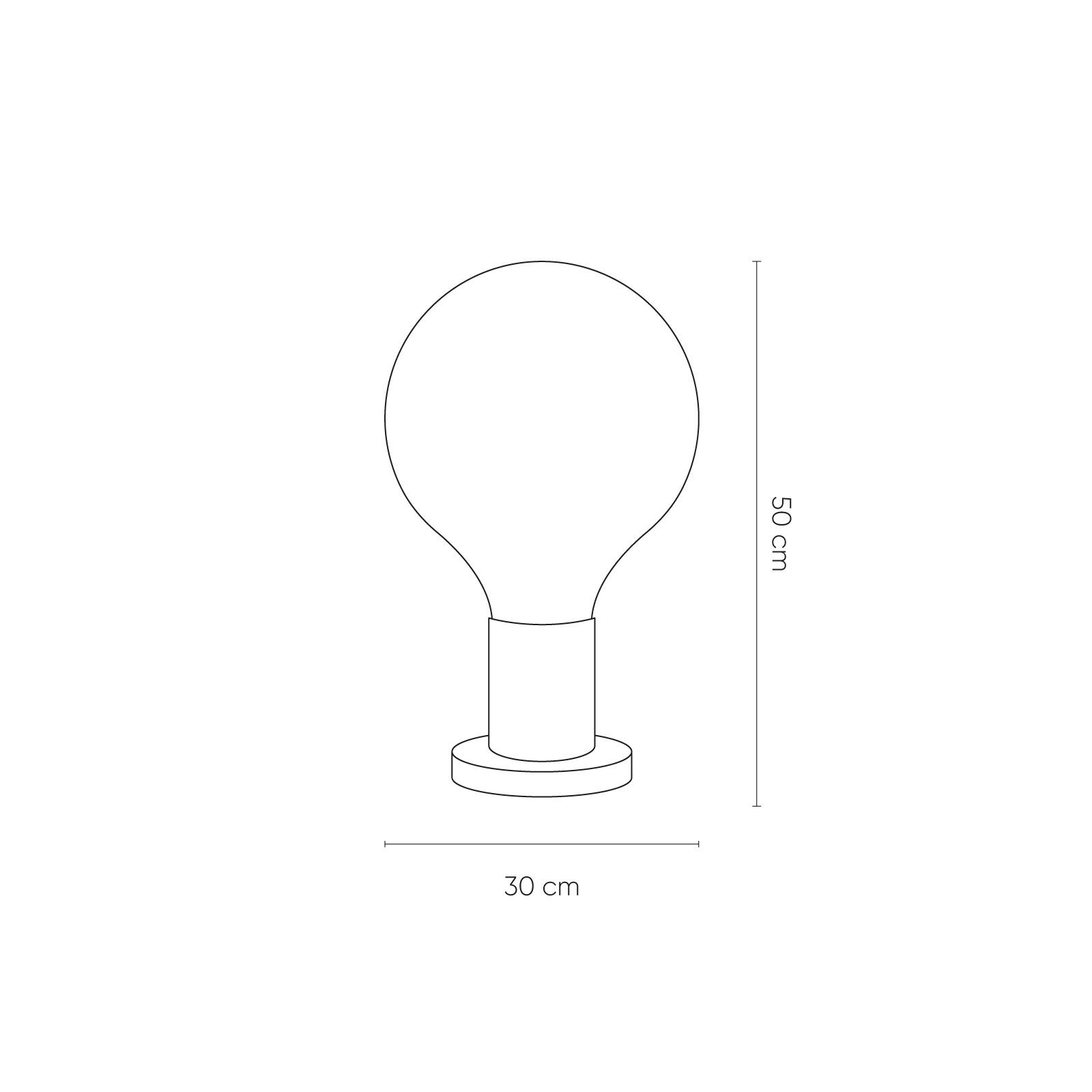 LAUGO Smoky | Lámpara de mesa (Ø 30 x H 49)