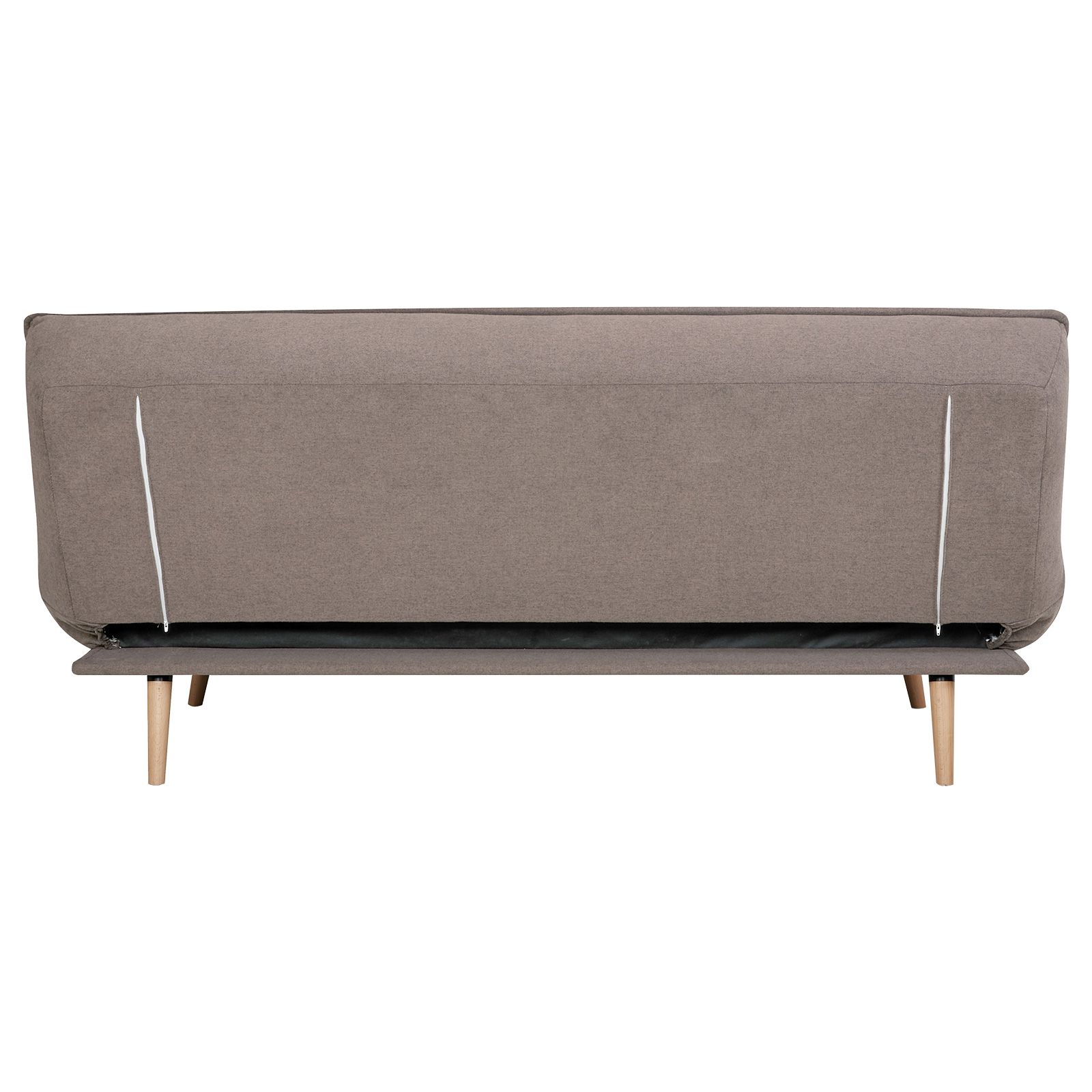 HUFRANCH | Sofá cama tapizado en marrón (194 x 95 x 89 cm)