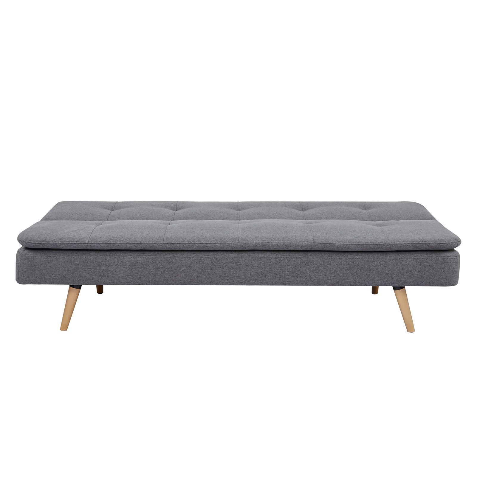 PERGAR | Sofá cama tapizado en gris (178 x 85 x 79 cm) 