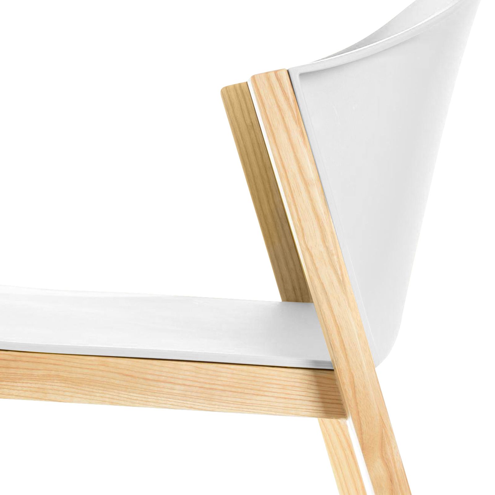 JUANSAN | Silla con estructura de madera de haya y policarbonato (61 x 58 x 78,5 cm)