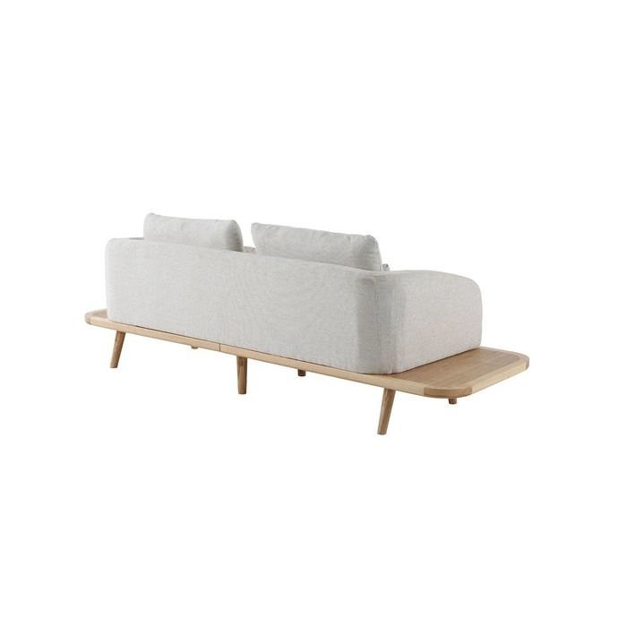 LEZQUER | Sofá con brazos y estructura de madera de fresno (249 x 80 x 75 cm)