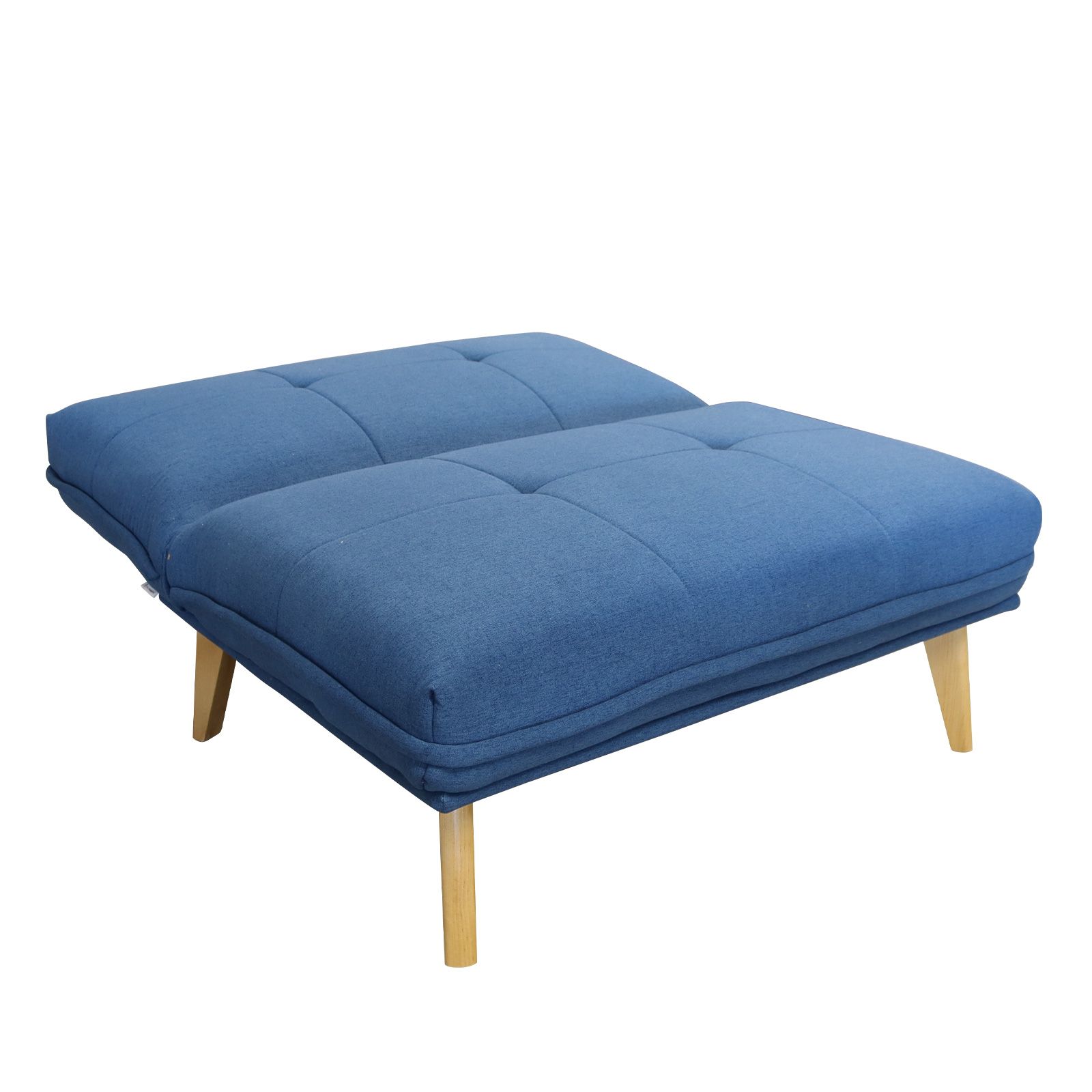 BICOL | Sillón cama tapizado azul oceáno (95 x 86 x 81 cm)