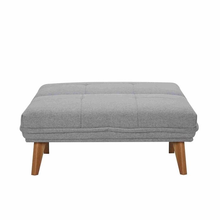 BICOL | Sillón cama tapizado gris claro (95 x 86 x 81 cm)