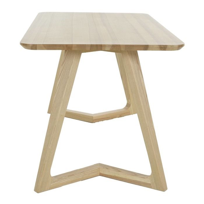 VICO | Mesa de comedor en madera de fresno natural (150 x 80 x 75 cm)
