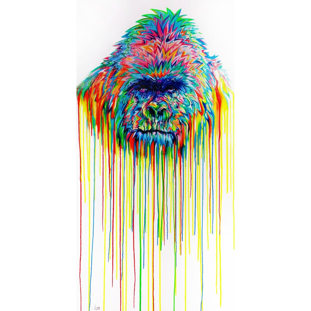Serie ANIMALES | Cuadro gorila (200 x 100 cm) 
