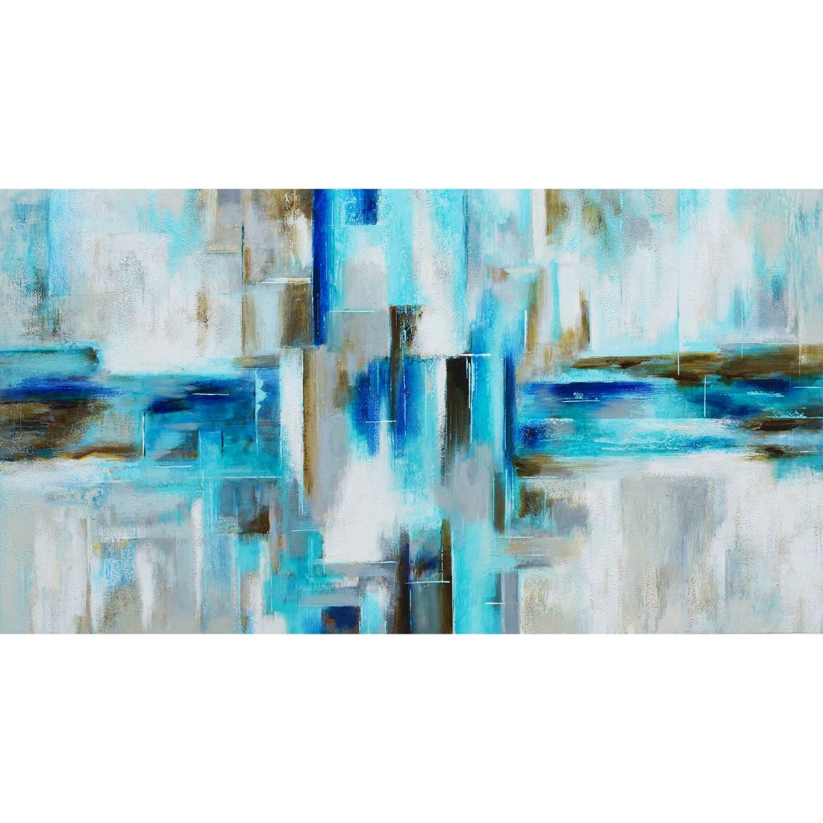 Serie ABSTRACTO | Cuadro abstracto azul (180 x 97 cm)