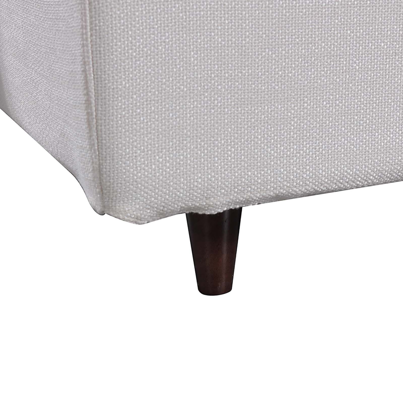 DELFT | Cama tapizada gris perla (150 x 200 cm)