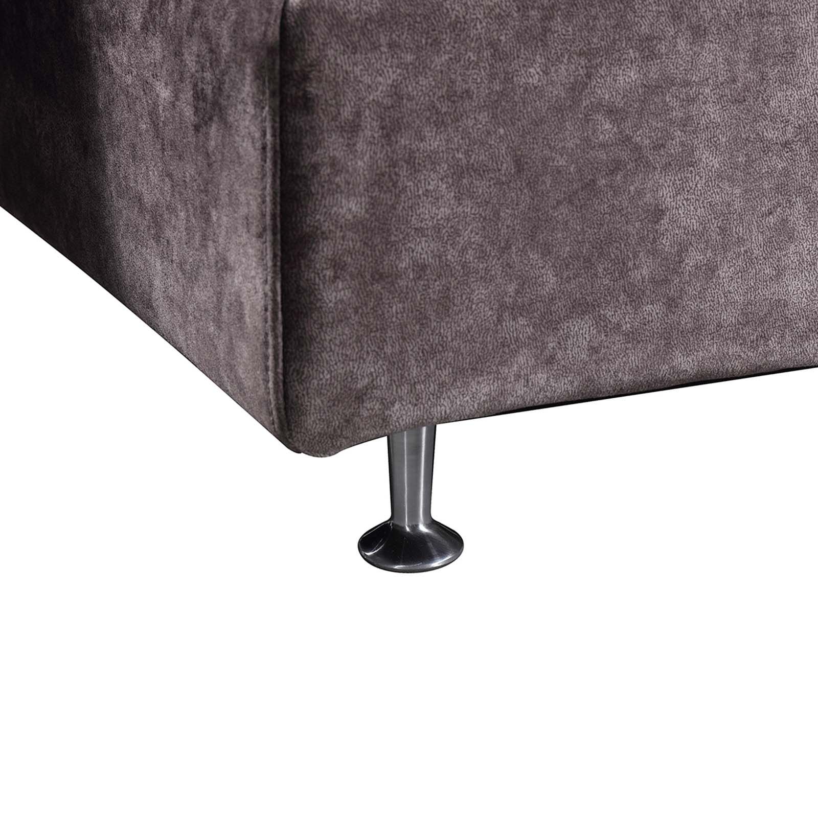 TROMSO|Cama tapizada gris (150 x 200 cm)