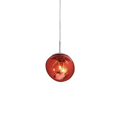 THELIO | Lámpara colgante roja (Ø 28 x H 166)