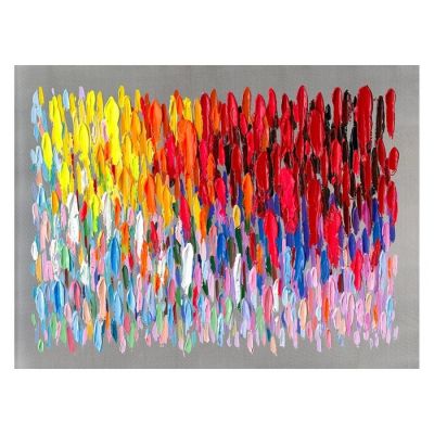 Serie ABSTRACTO | Cuadro abstracto pinceladas multicolor (120 x 90 cm)