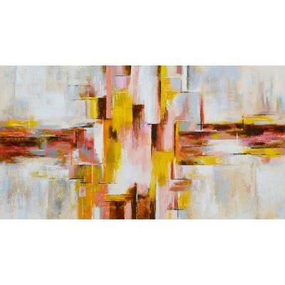 Serie ABSTRACTO | Cuadro abstracto rosa (180 x 97 cm) 