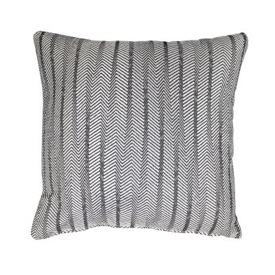 BREDA | Funda de cojín con estampado líneas zigzag colores negro y blanco (45 x 45 cm)